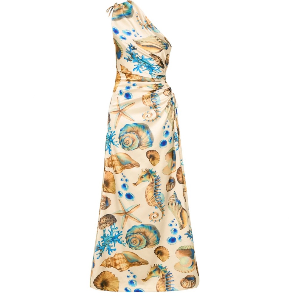 Seashell Print Midi Dress 🐚 🌊